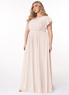 Azazie Daphne Abiti da damigella modesti Abito A-Line Arricciato Chiffon Floor-Length image8