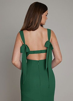 Azazie Carlotta Bridesmaid Dresses Dark Green Mermaid Sweetheart Neckline Chiffon Dress image2