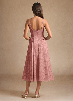 Azazie Lorain Abiti per la Madre della Sposa Abito A-Line in Burnout Floreale Plissettato Rosetta image8