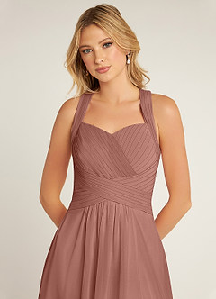 Azazie Claudia Bridesmaid Dresses Cedar Rose A-Line Sweetheart Neckline Chiffon Dress image5