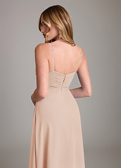 Azazie Terese Bridesmaid Dresses English Rose A-Line Pleated Chiffon Dress image7