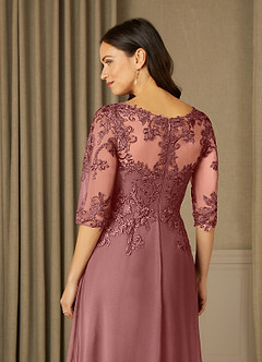 Azazie Dorella Mother of the Bride Dresses Desert Rose A-Line Lace Chiffon Dress image6