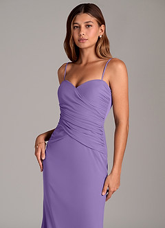 Azazie Katelyn Brautjungfernkleider Wandelbar Etui Schulterfrei Gittergewebe Kleid Tahiti image2