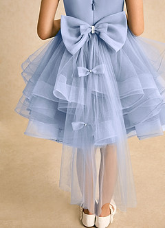 Azazie Tinie Flower Girl Dresses Ice Ball-Gown Bow Tulle Dress image7