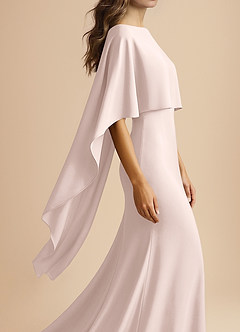 front Azazie Matching Color Stretch Satin Multiway Cape