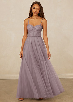 Christian Siriano Bridal for Azazie 1015 Bridesmaid Dresses Pleated Tulle and Chantilly Lace A-line Dress image3