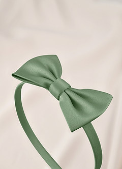 front Faixa de cabeça de cetim para meninas