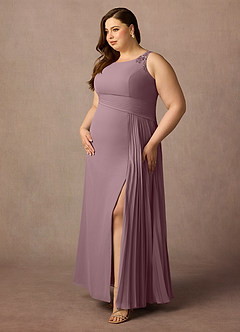 Azazie Galvan vestidos de madre de la novia Vestido de Rosa Polvorienta de Gasa de Corte En A con Lentejuela image9