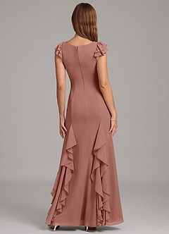 Azazie Nessa Bridesmaid Dresses Cedar Rose A-Line Chiffon Dress image2