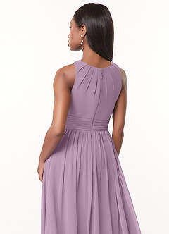 Azazie Harper Bridesmaid Dresses Wisteria A-Line Pleated Chiffon Dress image4