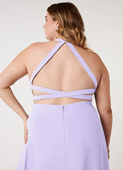 Azazie Clarice Abiti da Damigella Abito A-Line in Chiffon con Scollo Halter Lilla image3