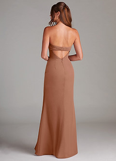 Azazie Leonis Bridesmaid Dresses Bronzer Sheath Strapless Chiffon Convertible Dress image5