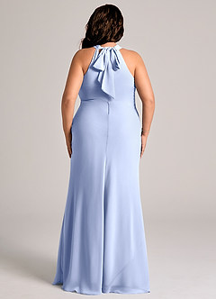 Azazie Doretta Robes de demoiselle d'honneur Robe Sirène en Mousseline de soie Plissée Eis image7