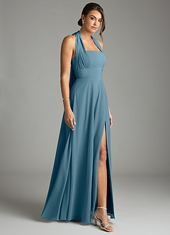 Azazie Tamira Suknie dla druhen Linia A Pofałdowany Szyfon Do ziemi Sukienka image7