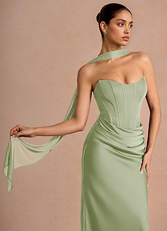 Robe Longue Vert Clair Grier image6