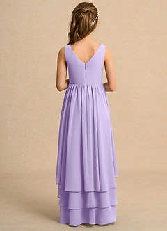Azazie Kitten Junior Formal Flower Girl Dresses Lilac A-Line Chiffon Dress image2
