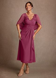 Azazie Forums Mother of the Bride Dresses Mulberry A-Line Lace Dress image1