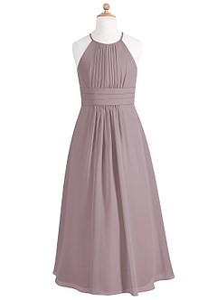 Azazie Bonnie Junior Dusk A-Line Pleated Chiffon Dress image5