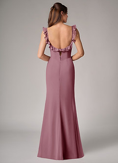 Azazie Callie Bridesmaid Dresses Vintage Mauve Mermaid Side Slit Chiffon Convertible Dress image2