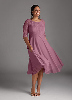 Azazie Gracelyn Klänningar till brudens mor Klänning A-Line i Spets Vintage Mauve image8