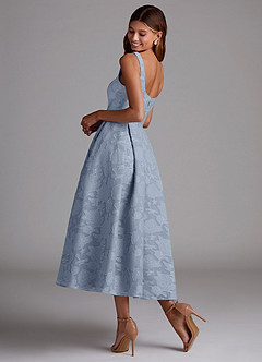 Adelie Powder Blue A-line Midi Dress image2