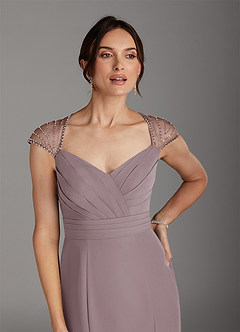 Azazie Blanchett Final Sale Dusk Mermaid Sequins Chiffon Dress image7