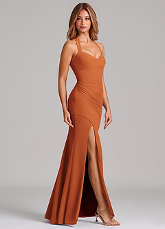 Azazie Emeria Bridesmaid Dresses Cinnamon Mermaid Sweetheart Neckline Chiffon Dress image5