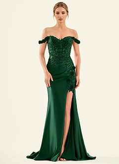 dark green off the shoulder prom dress Corraon Mermaid Off-Shoulder Floral Corset Ready to Ship OOS Tapcart UK