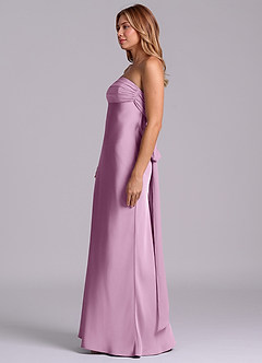 Azazie Ailanie Brudtärnklänningar Klä av Tubklänning i Stretch Satin Axelbandslös Blåregn image6