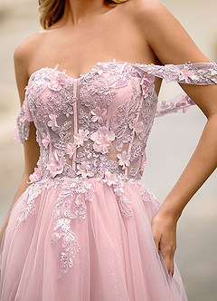 Eleanor Rose Robe de bal en dentelle florale 3D image10