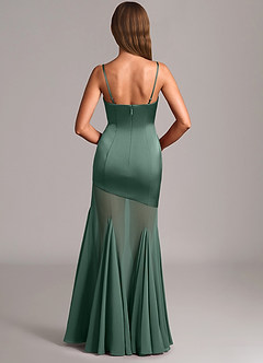 Azazie Uma Bridesmaid Dresses Eucalyptus Mermaid Strapless Chiffon Convertible Dress image5