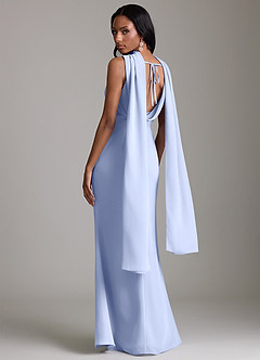 Azazie Linelle Robes de demoiselle d'honneur Robe Sirène en Mousseline de soie Plissée Eis image10