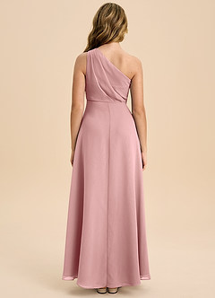 Azazie Phaedra Junior Jurk van Chiffon met A-Lijn Geplooid Stoffige Roos image2