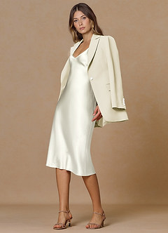 front Rowan Ivory Refined Weave Performance 2-Piece Suit