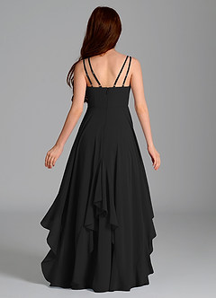 Azazie Karan Junior Abito A-Line in Chiffon Nero image2