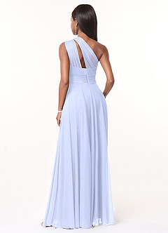 Azazie Charlize Brautjungfernkleider A-Linie One-Shoulder Gittergewebe Kleid Lavendel image2