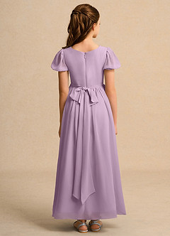 Azazie Joss Flower Girl Dresses Wisteria A-Line with Sleeves Chiffon Dress image10