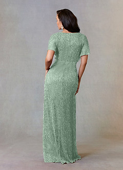 Upstudio Yuma Final Sale Agave A-Line Metallic Mesh Dress image2