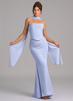 Azazie Sorrel Suknie dla druhen Syrena Gorset Szyfon Do ziemi Sukienka image1