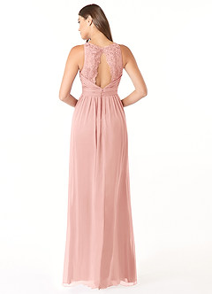 Azazie Luz Bridesmaid Dresses Rosette A-Line Lace Chiffon Dress image3