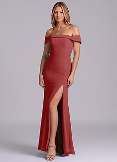 Azazie Luciana Vestidos de damas de honor Vestido de Óxido de Gasa de Corte Recto Convertible con Vestidos sin tirantes image3