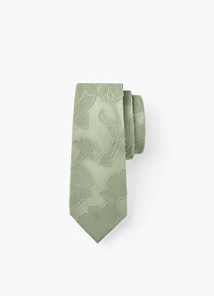front Floral Burnout Wide Tie