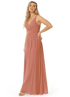 Azazie Kora Bridesmaid Dresses MAI TAI A-Line Pleated Chiffon Dress image4