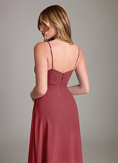 Azazie Terese Vestidos de damas de honor Vestido de Granada de Gasa de Corte en A con Plisado image7