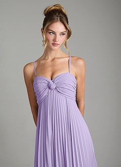 Azazie Tempest Robes de demoiselle d'honneur Robe Empire Convertible en Mousseline de soie Corset Lilas image2