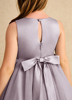 Azazie Prima Flower Girl Dresses Dusk A-Line Bow Tulle Dress image6