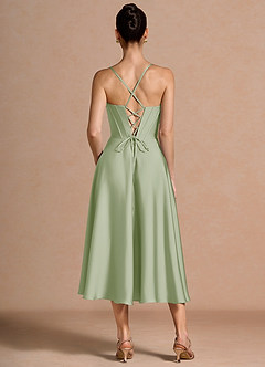 Lilyia Light Green Midi Dress image2