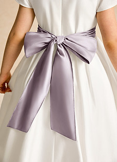 Azazie Deary Flower Girl Dresses Ivory Dusk A-Line Bow Cotton Dress image8