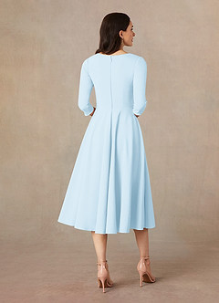 Azazie Nassif Mother of the Bride Dresses Sky Blue A-Line Stretch Crepe Dress image4