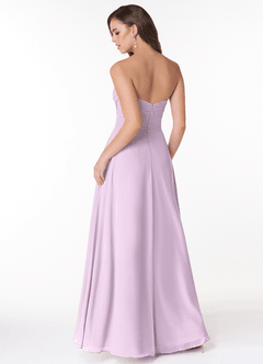 Azazie Arabella Allure Robes de demoiselle d'honneur Robe Trapèze Convertible en Mousseline de soie Encolure en Forme de Cœur Frostiges Flieder image10